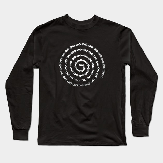 Bike Chain Spiral Long Sleeve T-Shirt by NeddyBetty